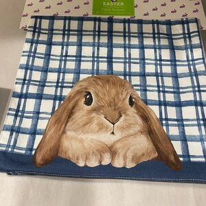 NWT Table Runner Home Decor 13"x54" bunny cute Happy Easter"